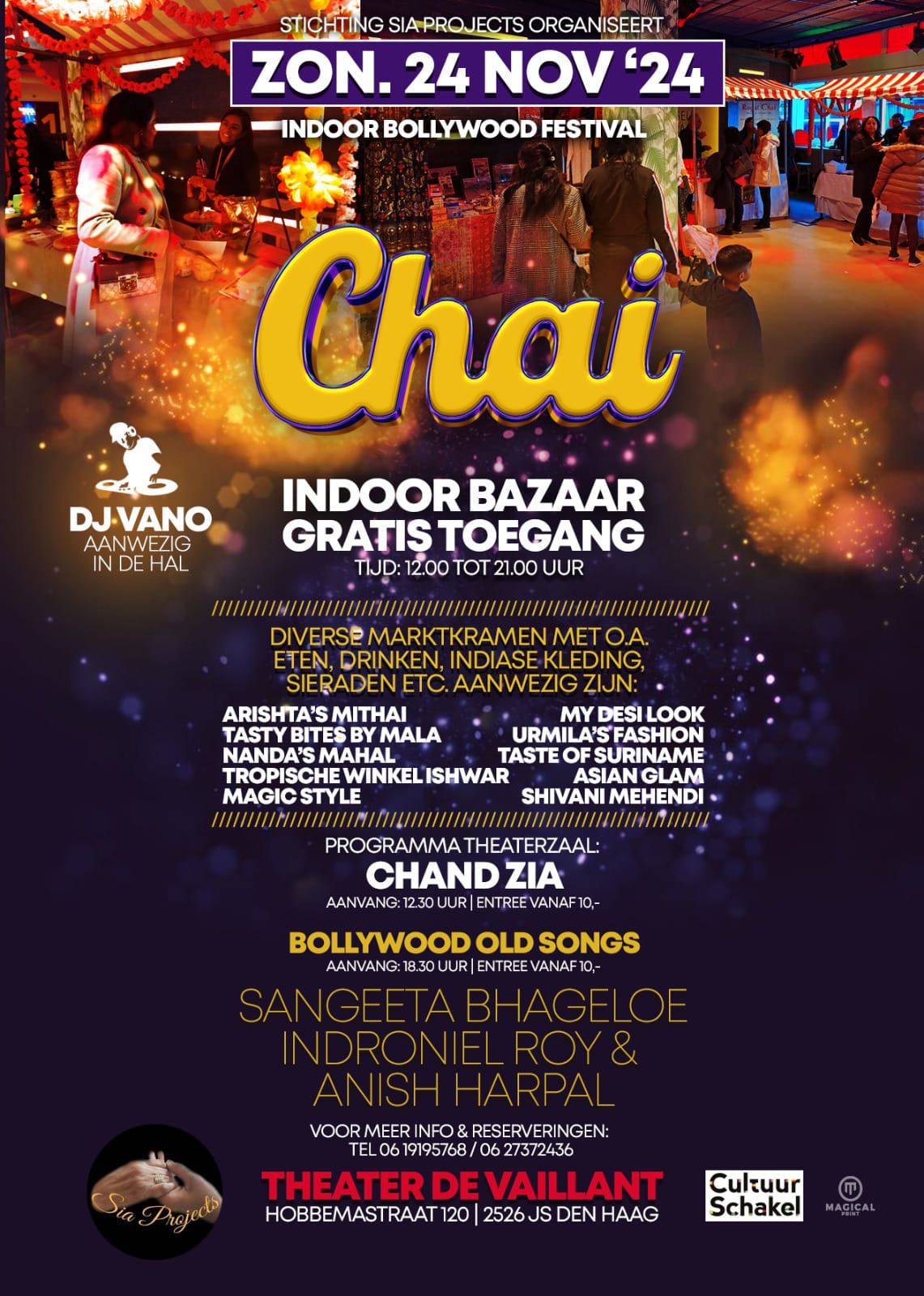 INDOOR BOLLYWOOD FESTIVAL CHAI