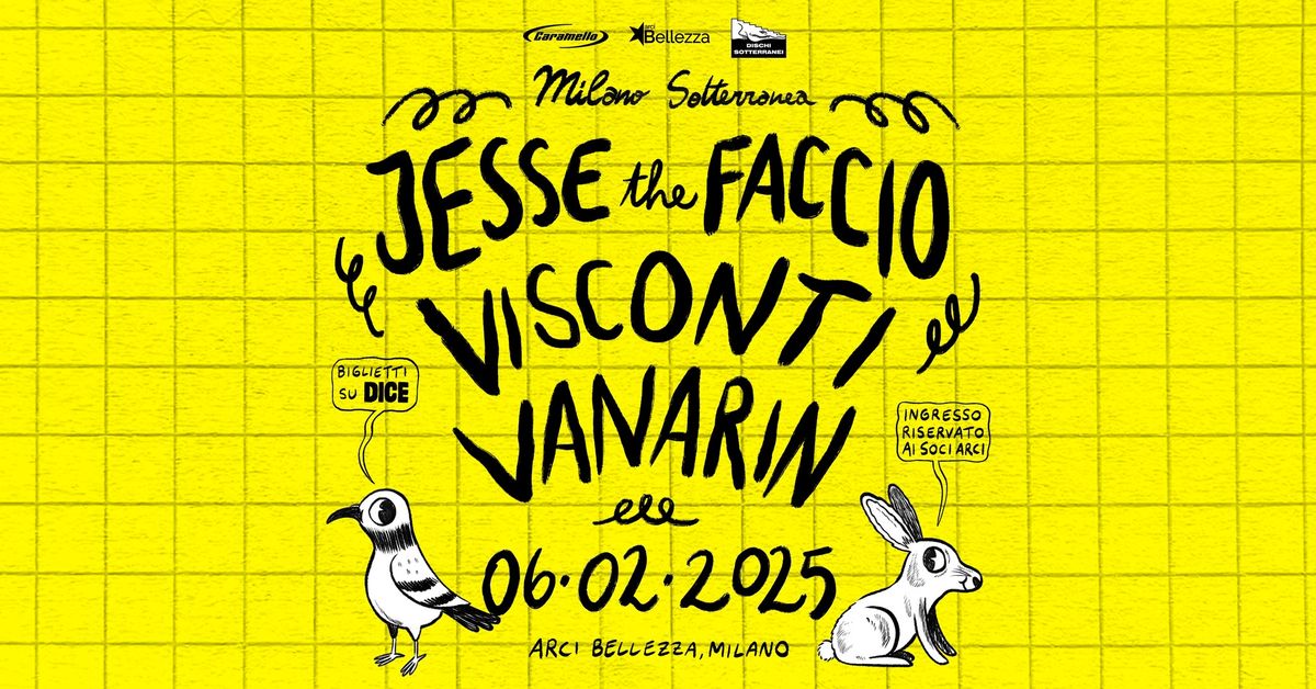 Caramello w\/ Jesse The Faccio + Visconti + Vanarin | Milano, Arci Bellezza