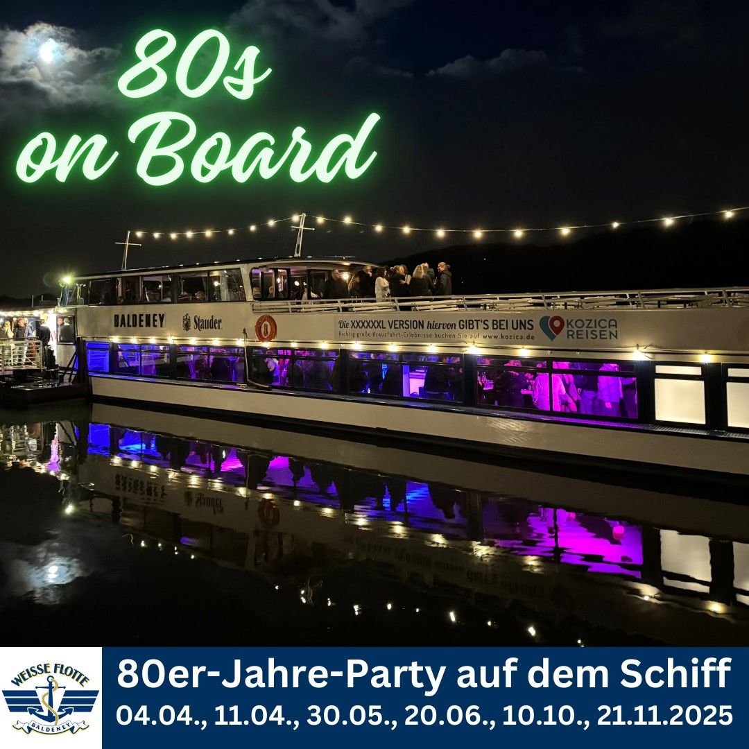 80er-Jahre-Party auf dem Schiff