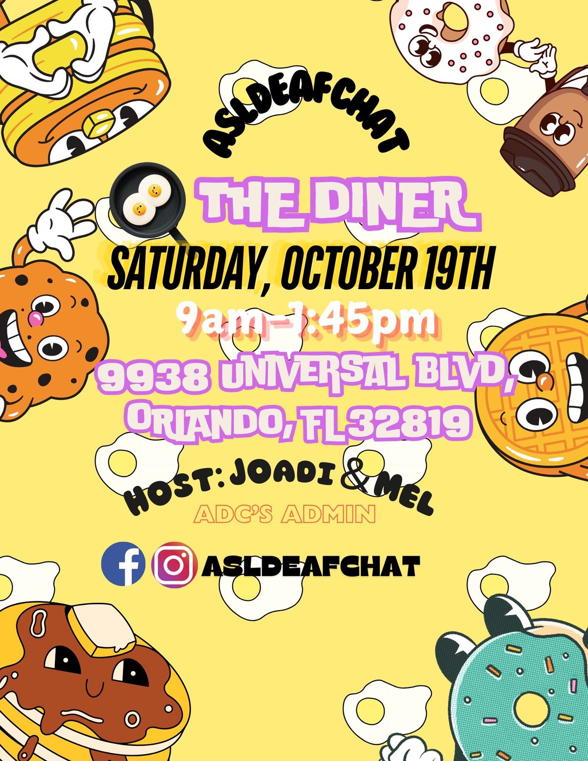 ASL Deaf Chat at @ The Diner \ud83c\udf73