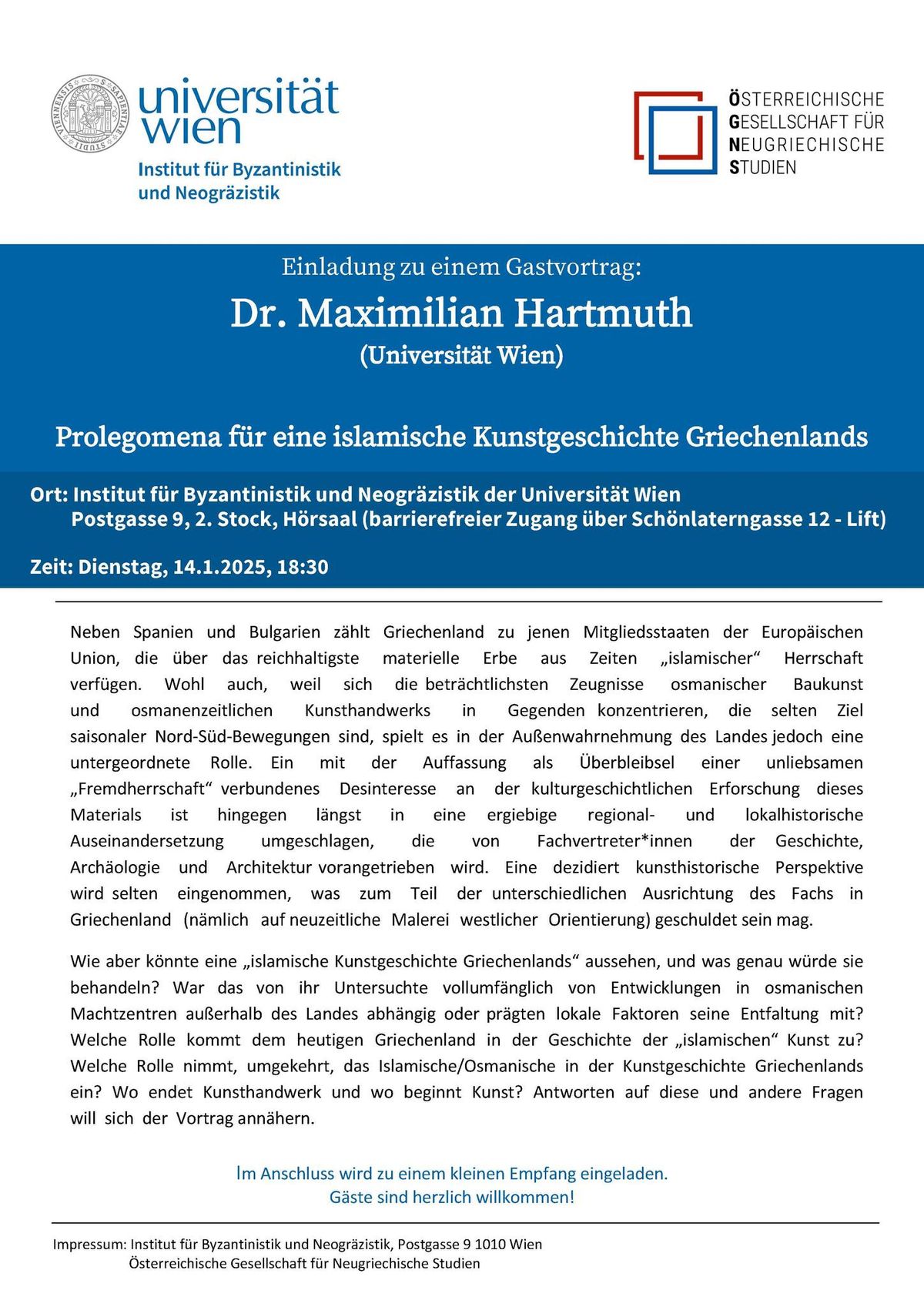 Vortrag: Maximilian Hartmuth