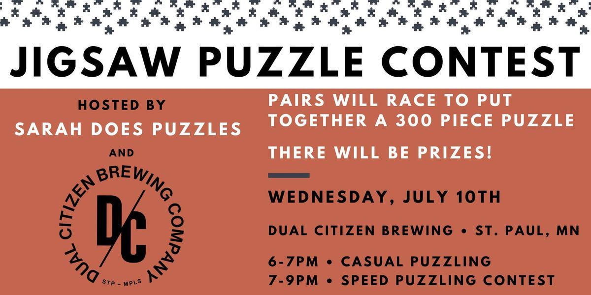 Jigsaw Puzzle Contest at Dual Citizen Brewing with Sarah Does Puzzles- July 2024