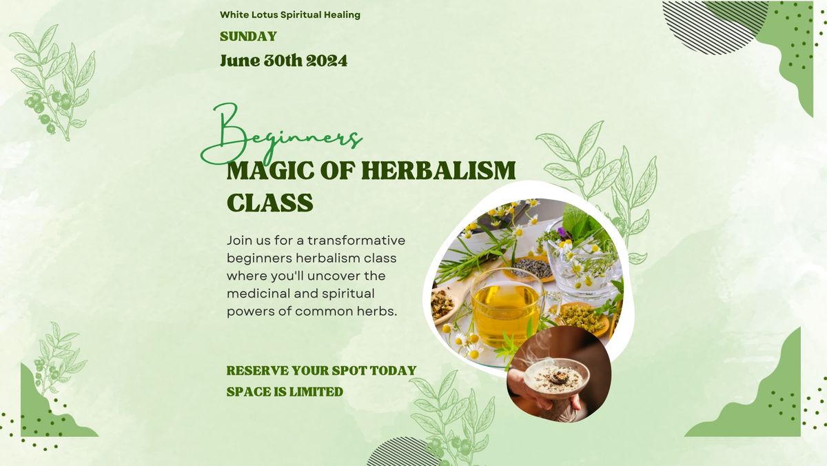 Beginners \u2018Magic of Herbalism\u2019 Class