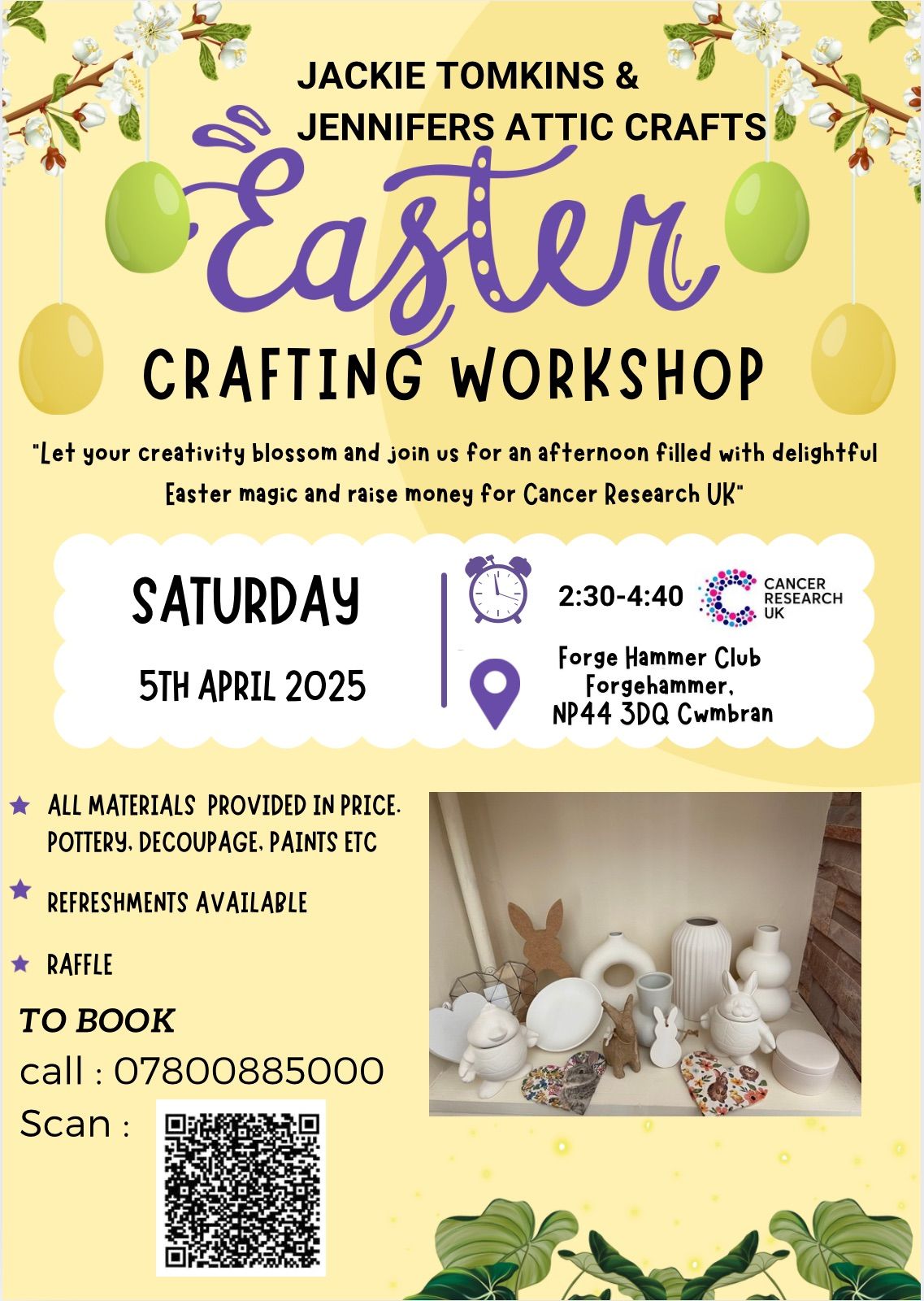 Easter Craft workshop in aid of cancer research 