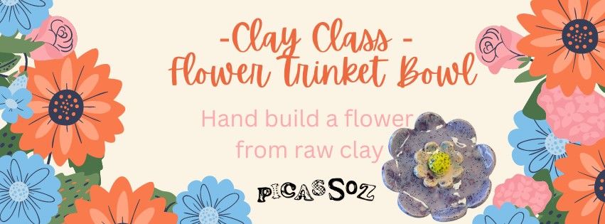 Clay Class - Flower Trinket Bowl