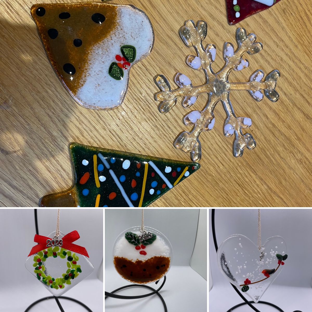 Fused Glass Christmas Decorations Workshop 