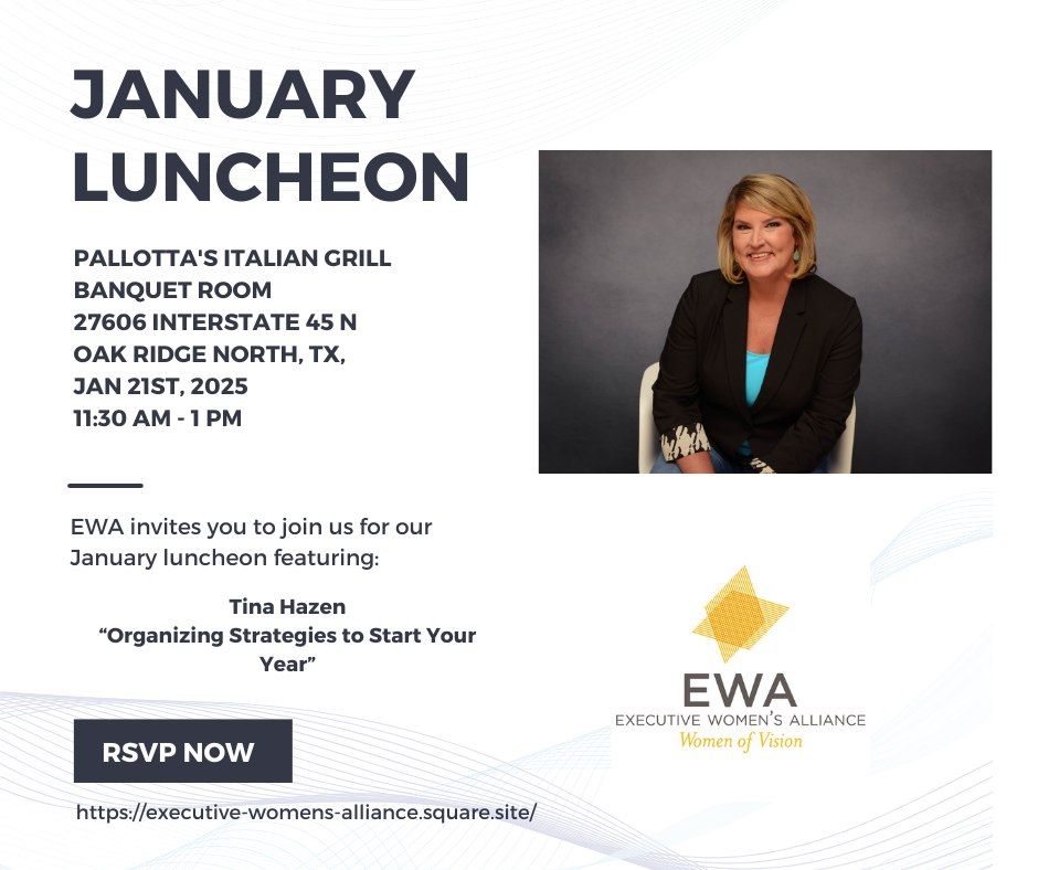 JAN LUNCHEON - Organizing Strategies to Start your Year