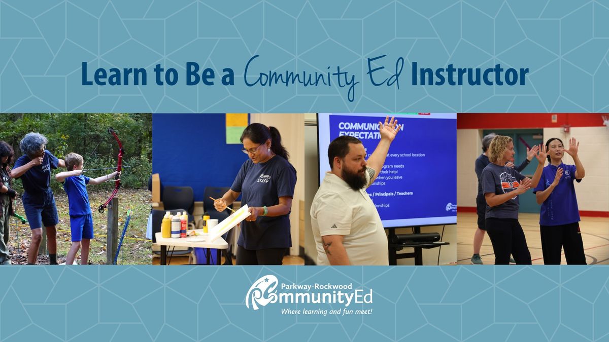 Learn to Be a Community Ed Instructor