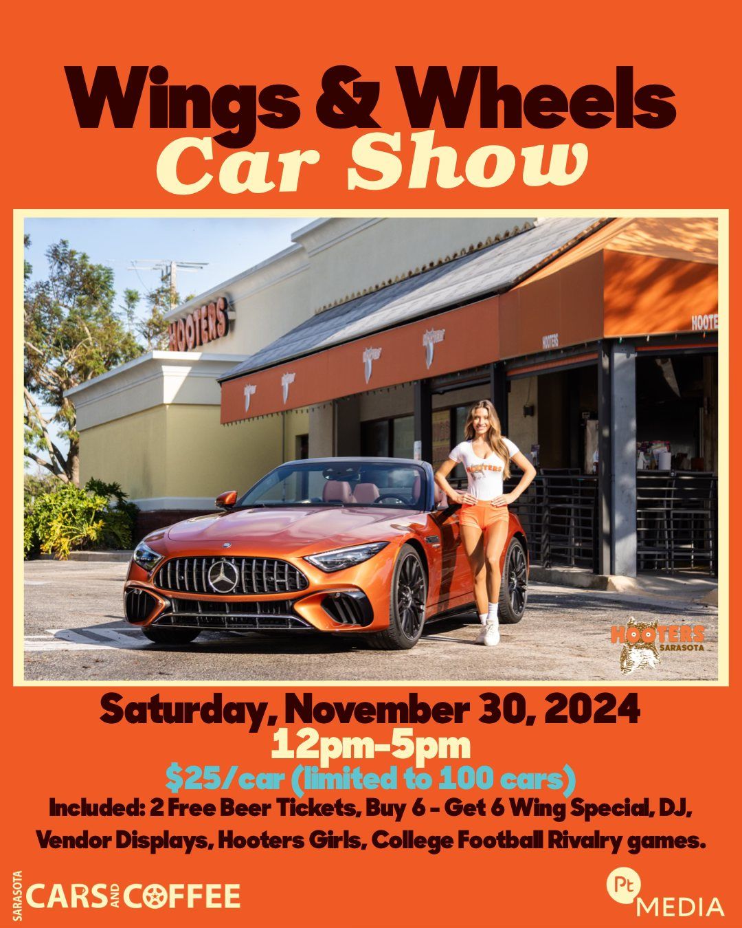 Wings & Wheels Car Show at Hooters Sarasota