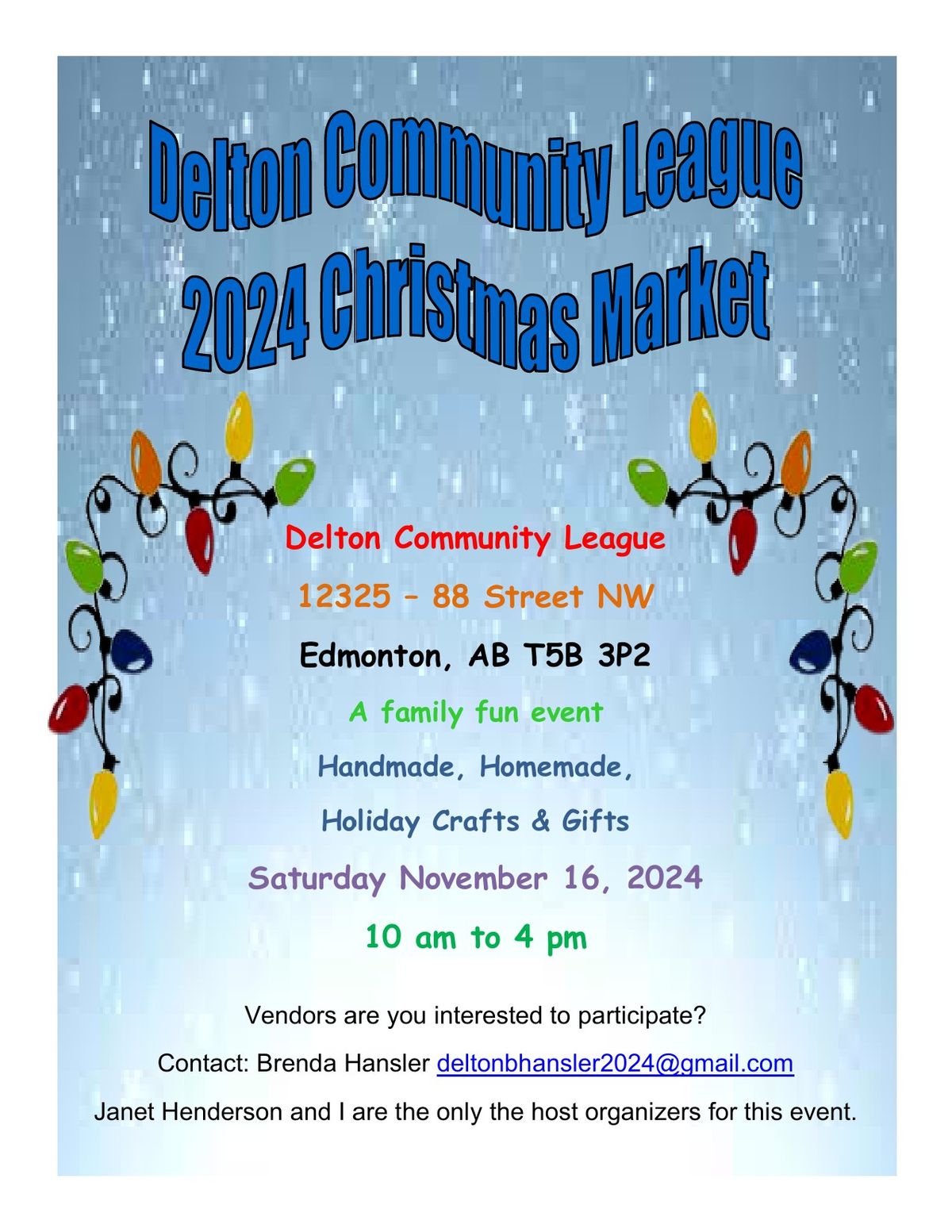 2024 Delton Community League's Christmas Market