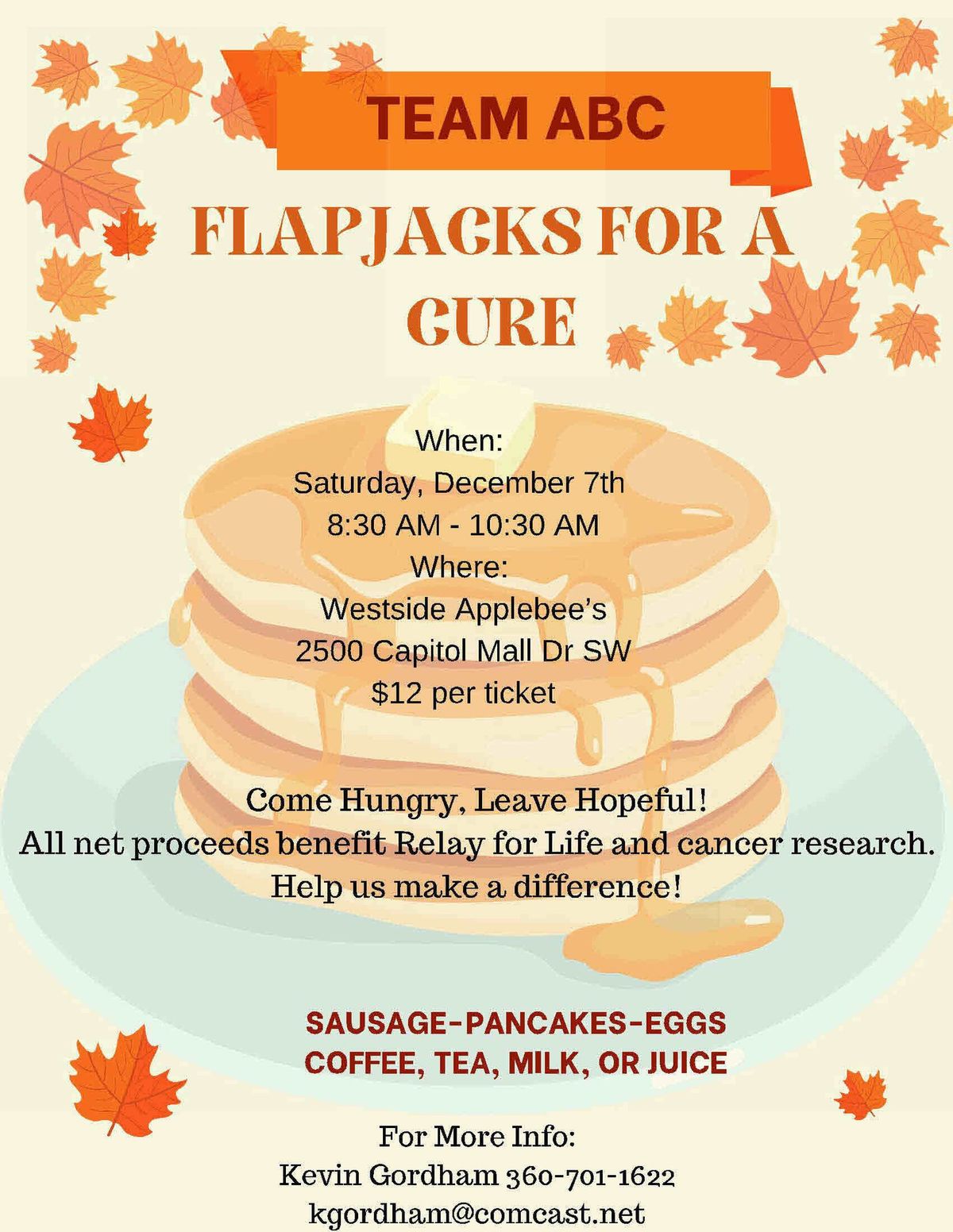 Team ABC Flapjack Fundraiser