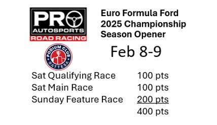 Euro Formula Ford Championship Hosted by ProAutoSports