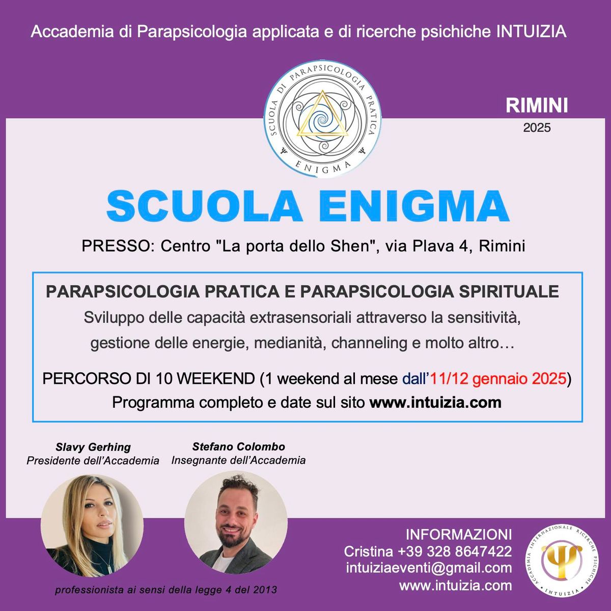 Scuola di Parapsicologia Pratica Enigma a RIMINI