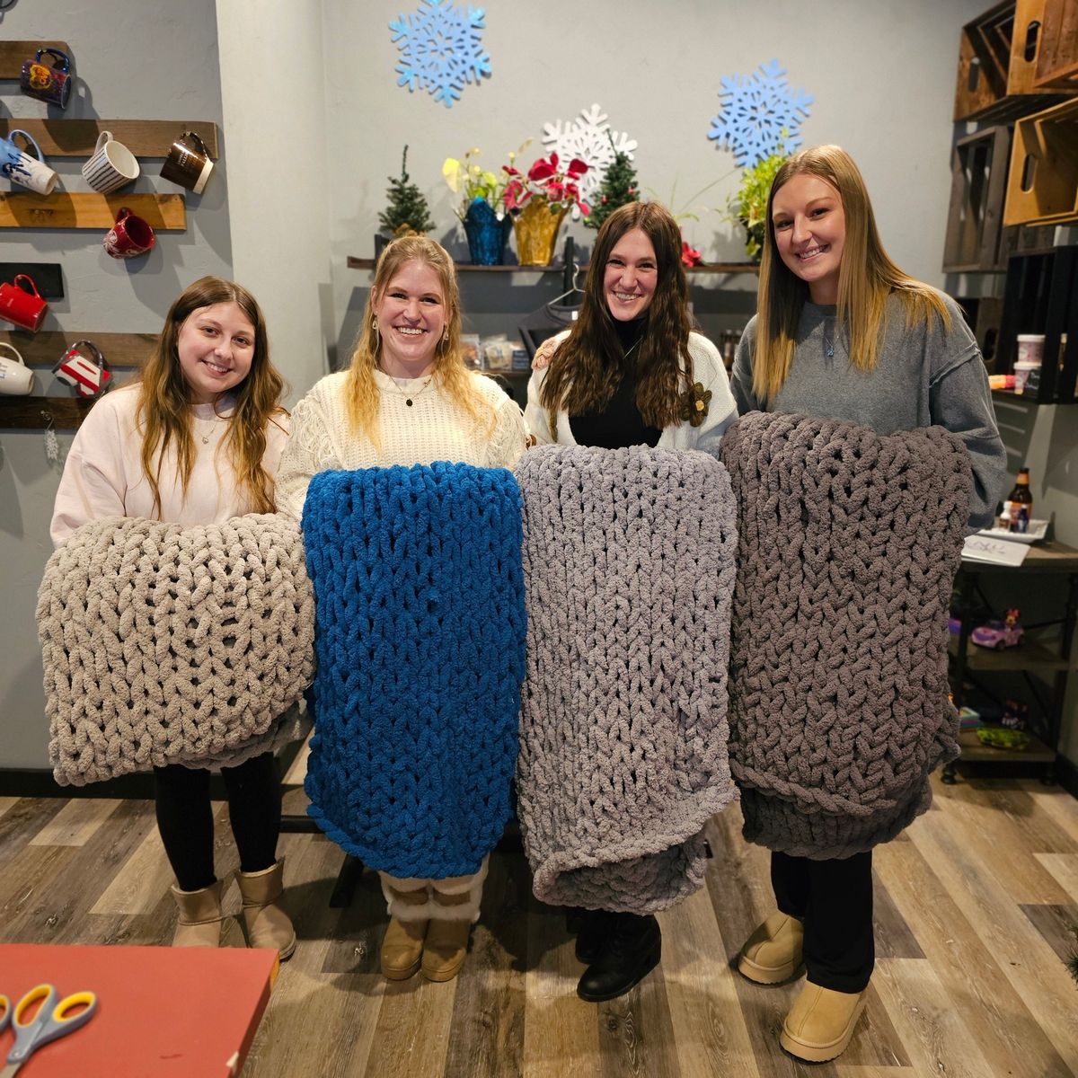 4 SPOTS LEFT! June 22nd - The Nook Chunky Knit Blanket Workshop 