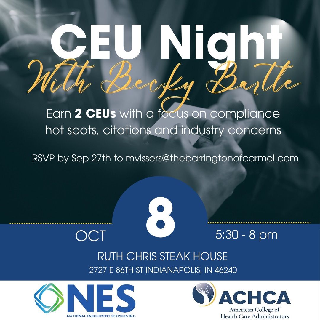 ACHCA IN CEU Night with Becky Bartle