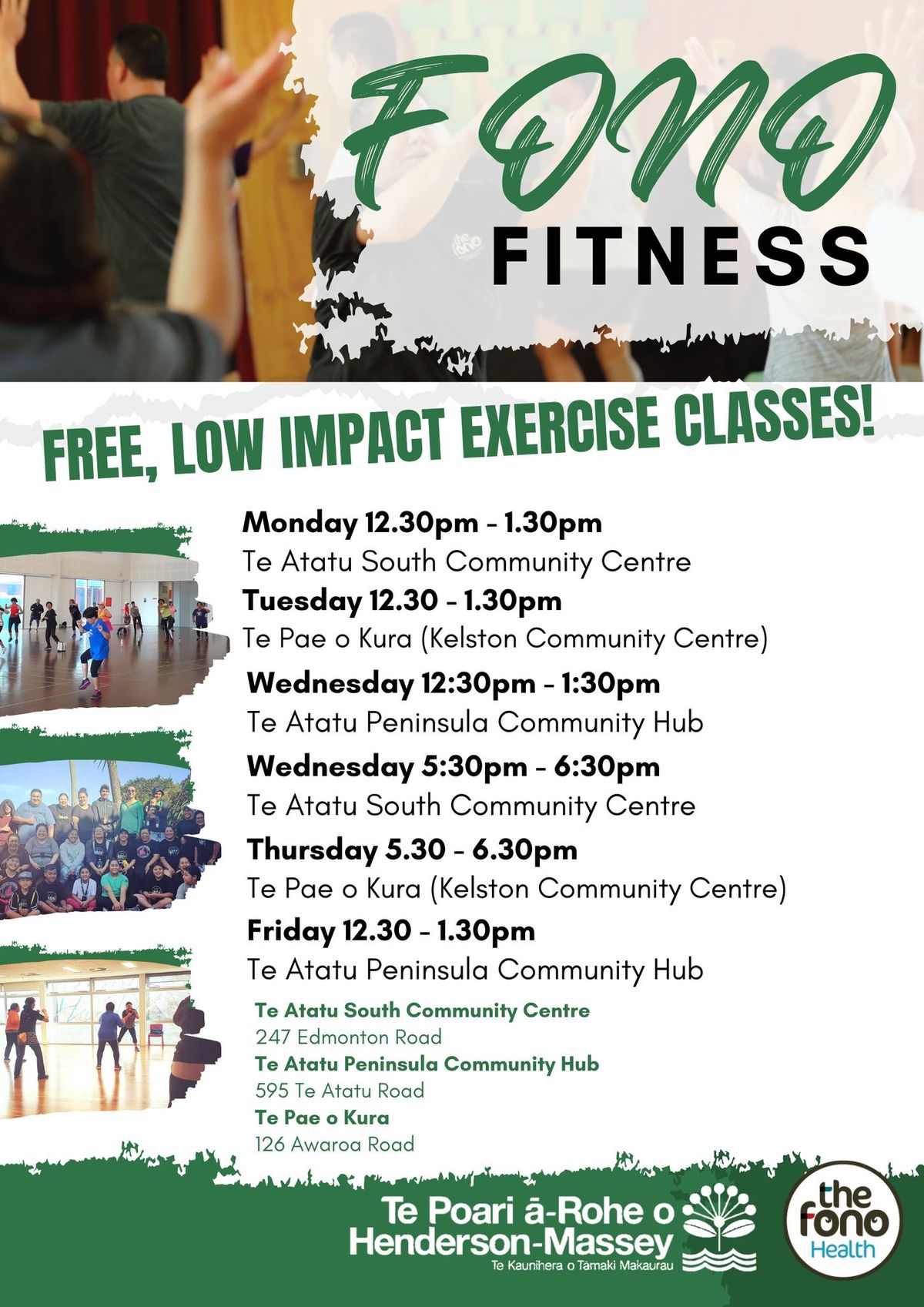 The Fono Free Community Exercise Classes