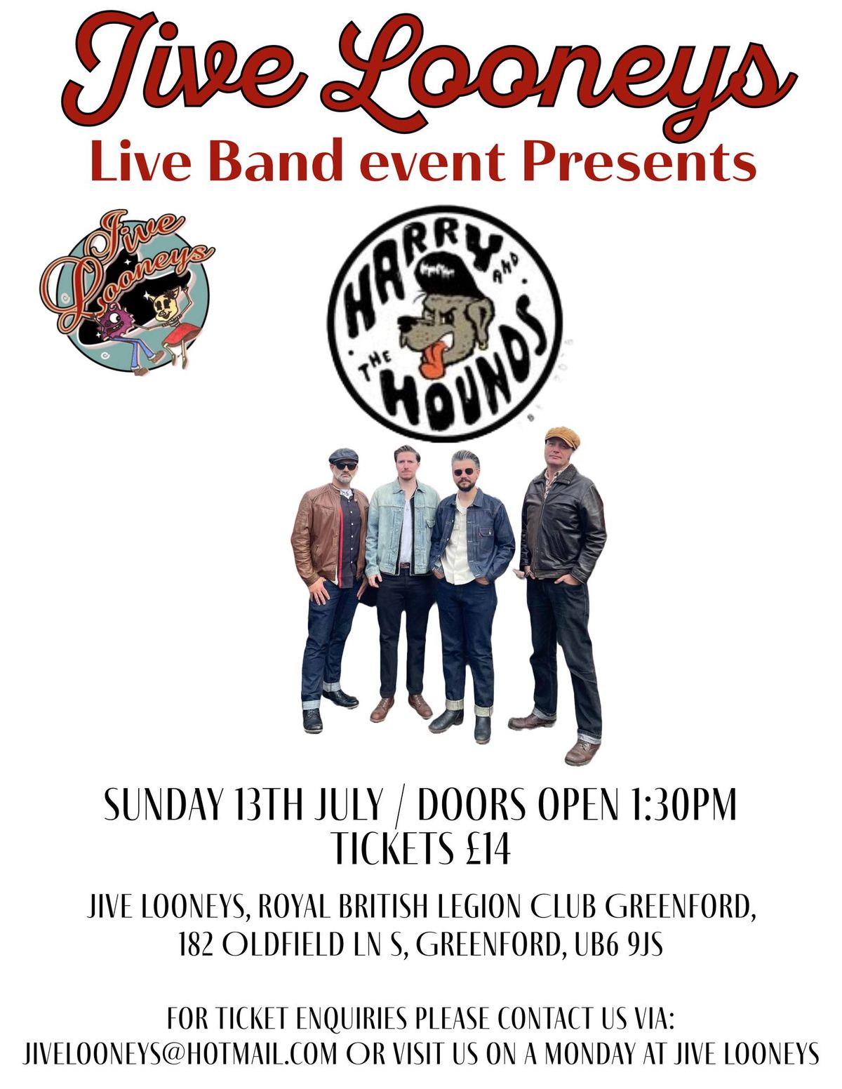 Jive Looneys Presents: Harry & The Hounds