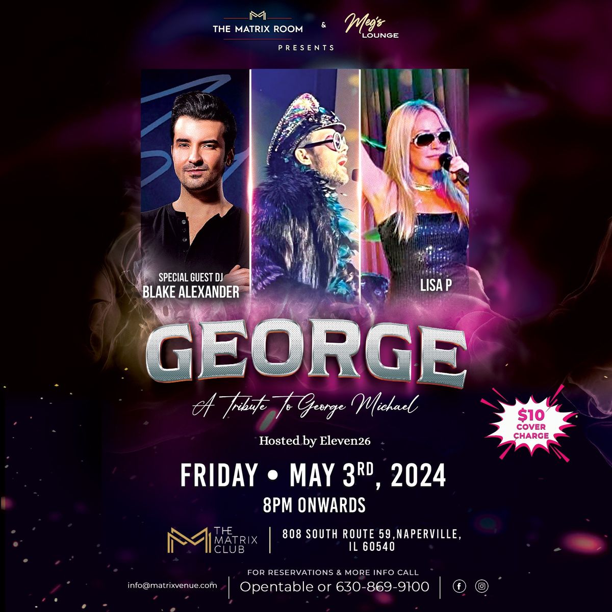 George: A Tribute to George Michael live at The Matrix Room & Meg's Lounge