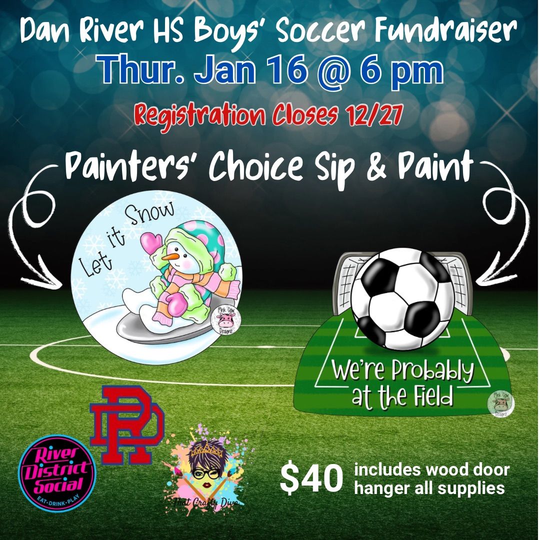 DRHS Boys\u2019 Soccer Fundraiser-Painter\u2019s Choice Door Hanger Sip & Paint