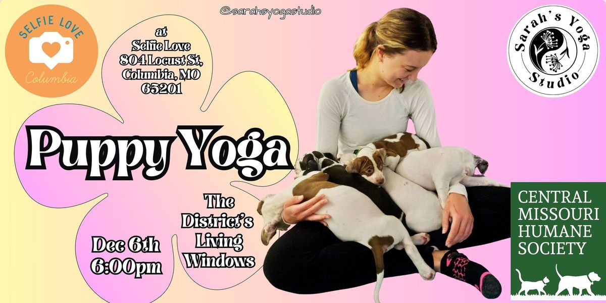 Puppy Yoga at Selfie Love