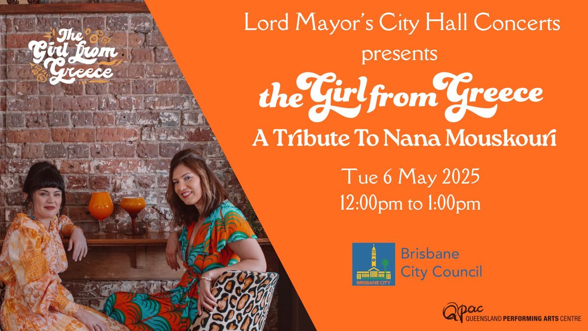 The Lord Mayor's City Hall Concerts presents "The Girl from Greece: A Tribute to Nana Mouskouri"