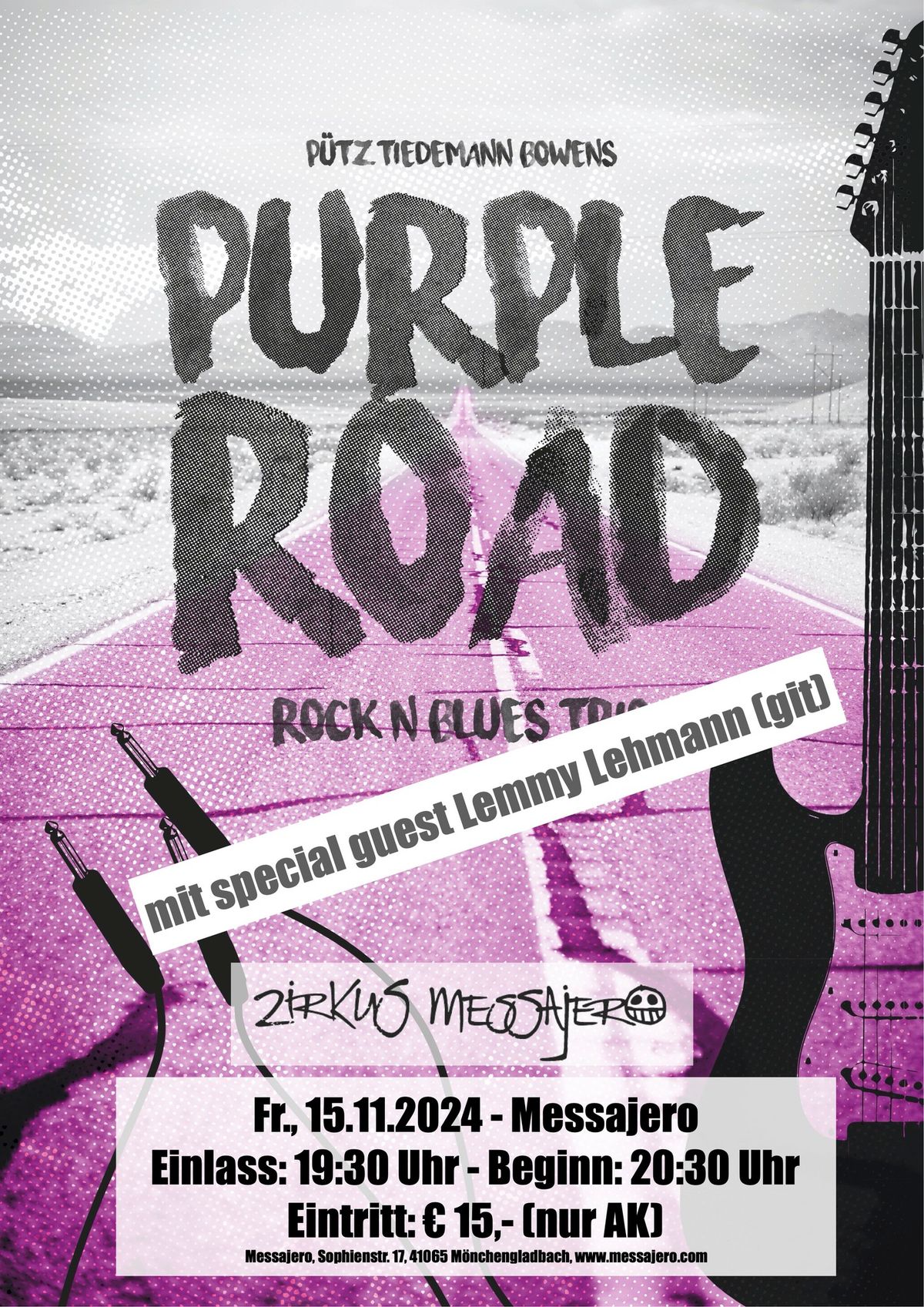 Purple Road Bluestrio mit special guest Lemmy Lehmann (git)