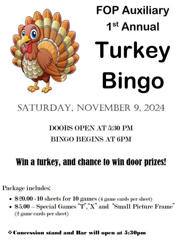 Albuquerque FOP Lodge 1 Auxiliary - Turkey Bingo