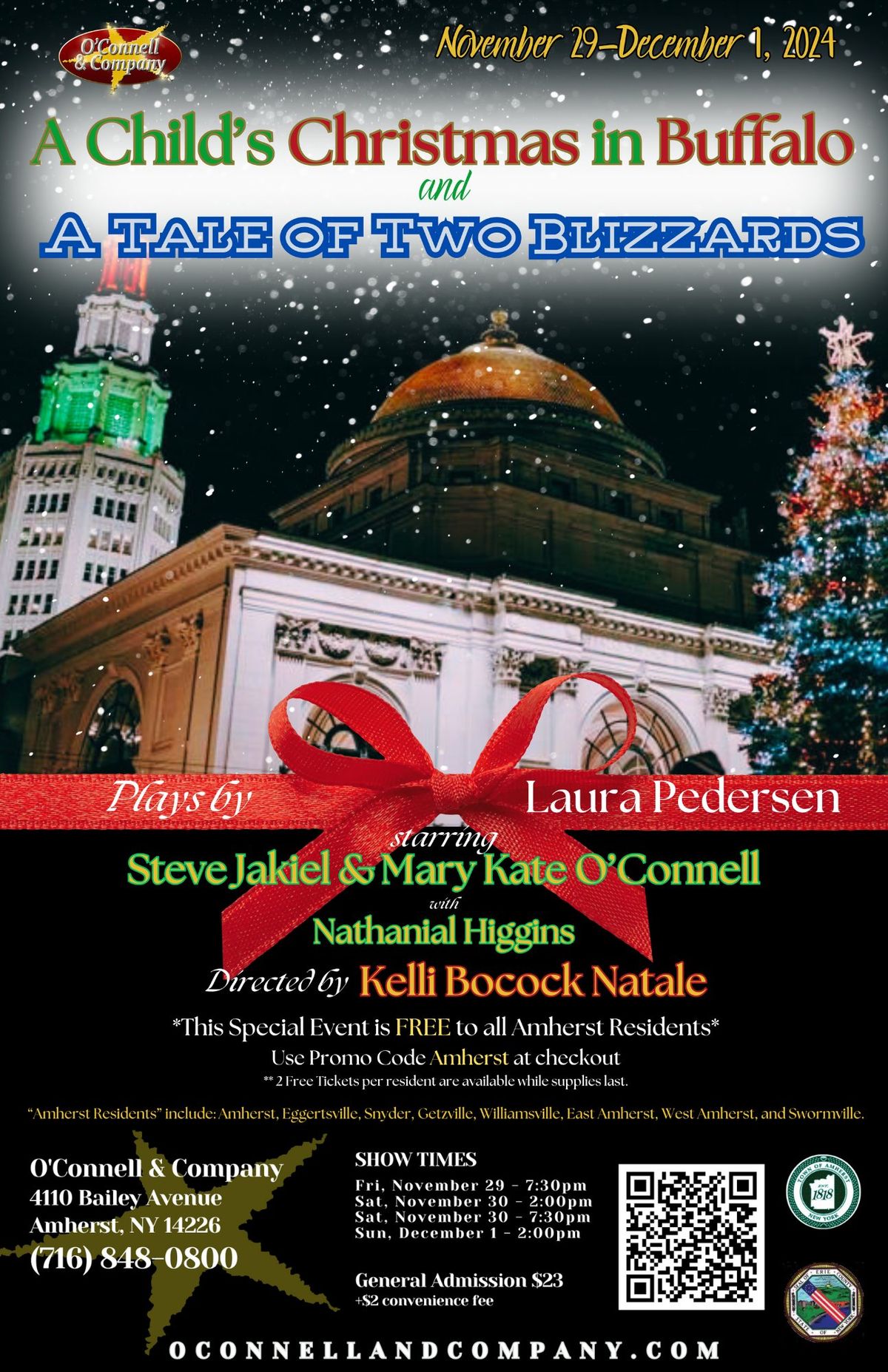 A Child's Christmas in Buffalo and A Tale of Two Blizzards - 11\/29-12\/1, 2024 one weekend only!