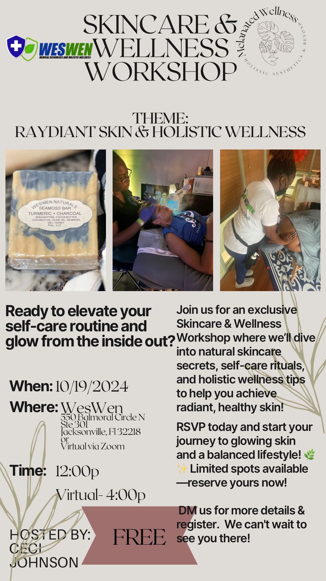 Skincare & Holistic Wellness Workshop