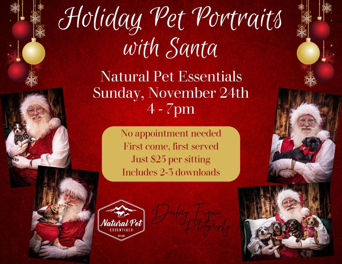 Holiday Pet Portrait with Santa