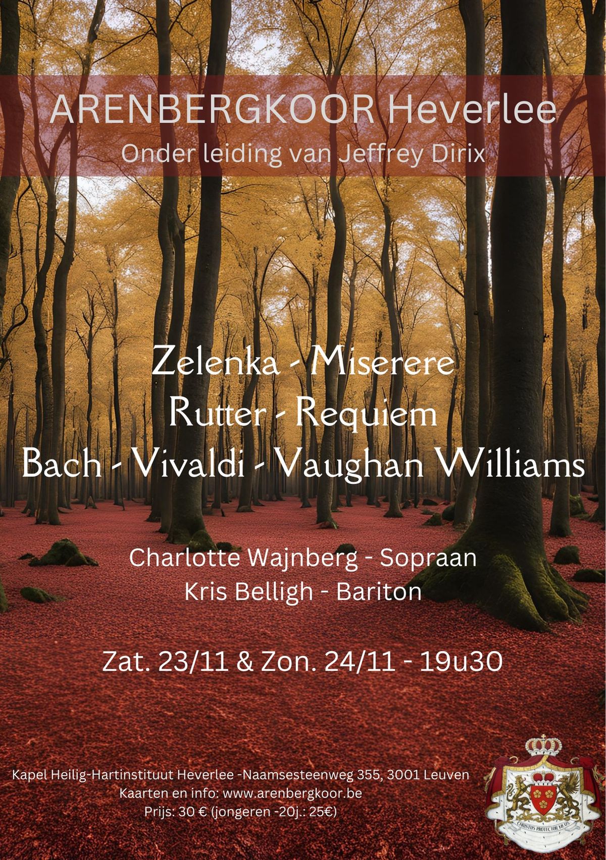 Najaarsconcert: Rutter - Zelenka - Bach - Vivaldi - Vaughan Williams