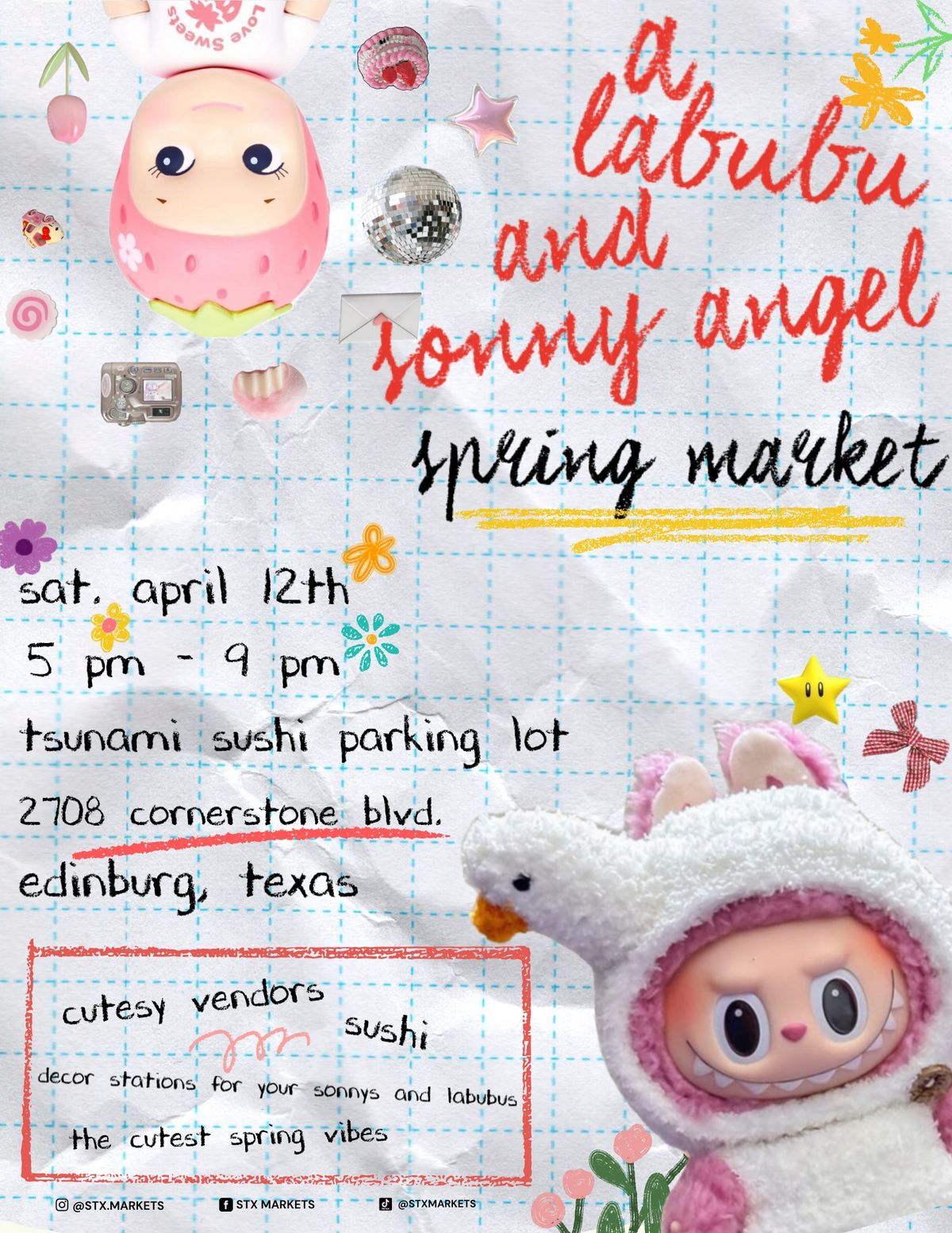 A Labubu & Sonny Angel Spring Market 