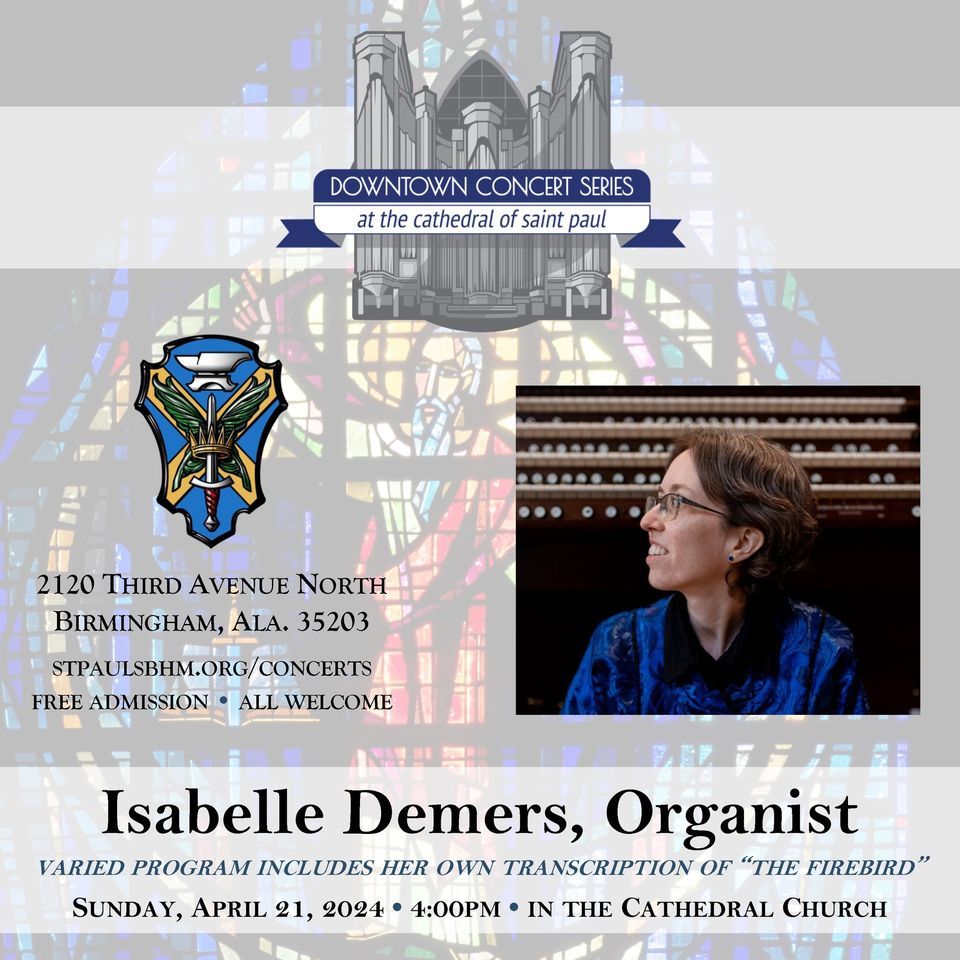 Isabelle Demers, Organist IN CONCERT
