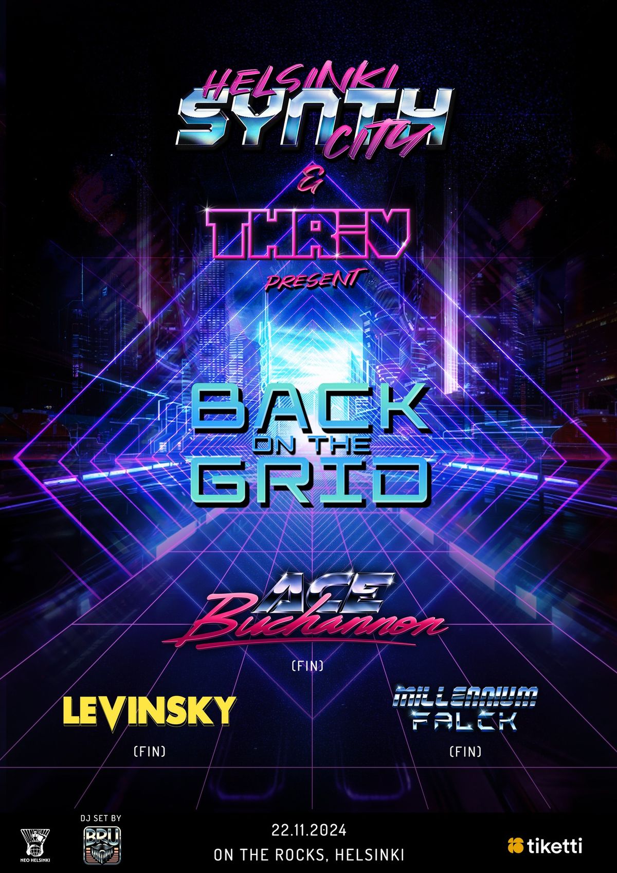 Helsinki Synth City & Thriv present - Back On The Grid