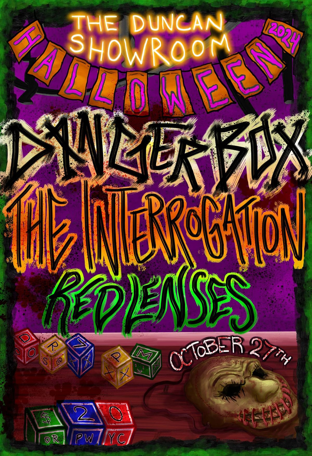 Danger Box Halloween Show LIVE in Duncan W\/ Red Lenses & The Interrogation 