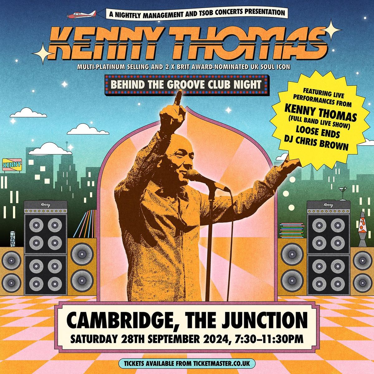 Kenny Thomas live in concert + special guests Loose Ends - Behind The Groove club night 