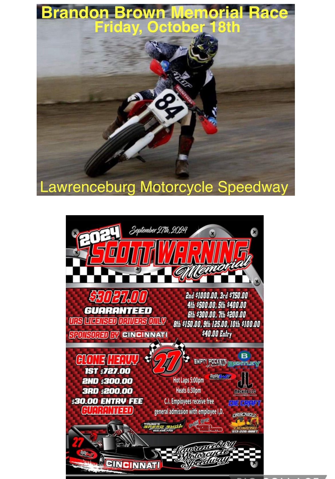 Brandon Brown & Scott Warning Memorial Race 