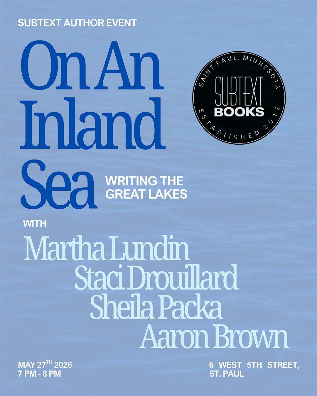On An Inland Sea: Author Event