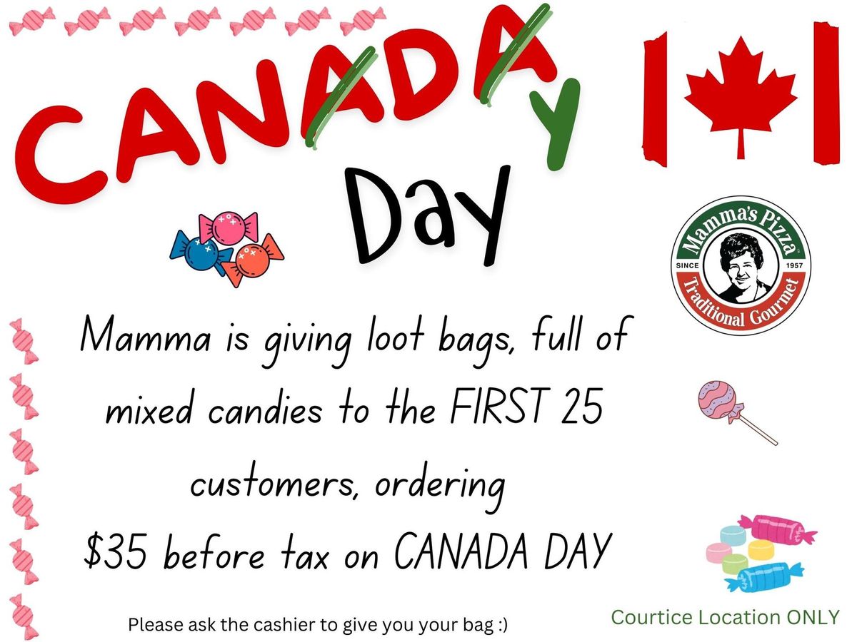 FREE loot bags on Canada Day