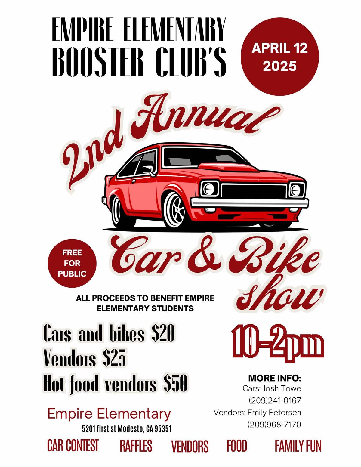 Empire Elementary Booster Club 2nd Annual Car Show