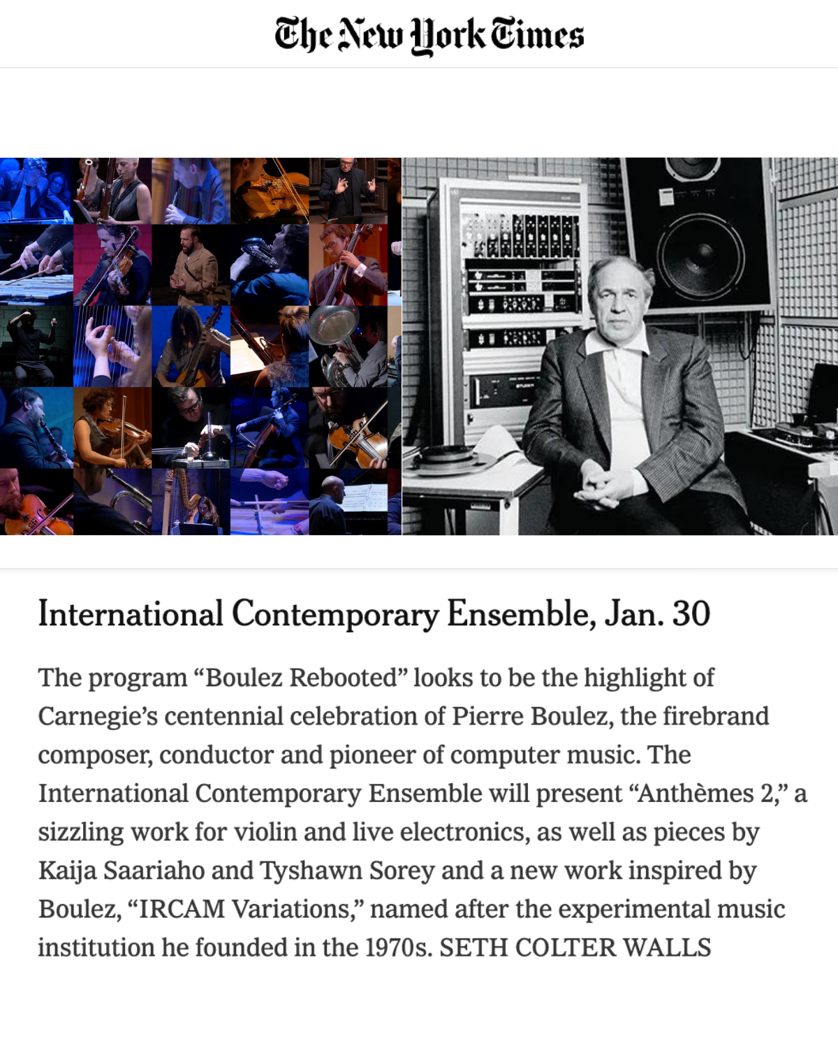 International Contemporary Ensemble - New York