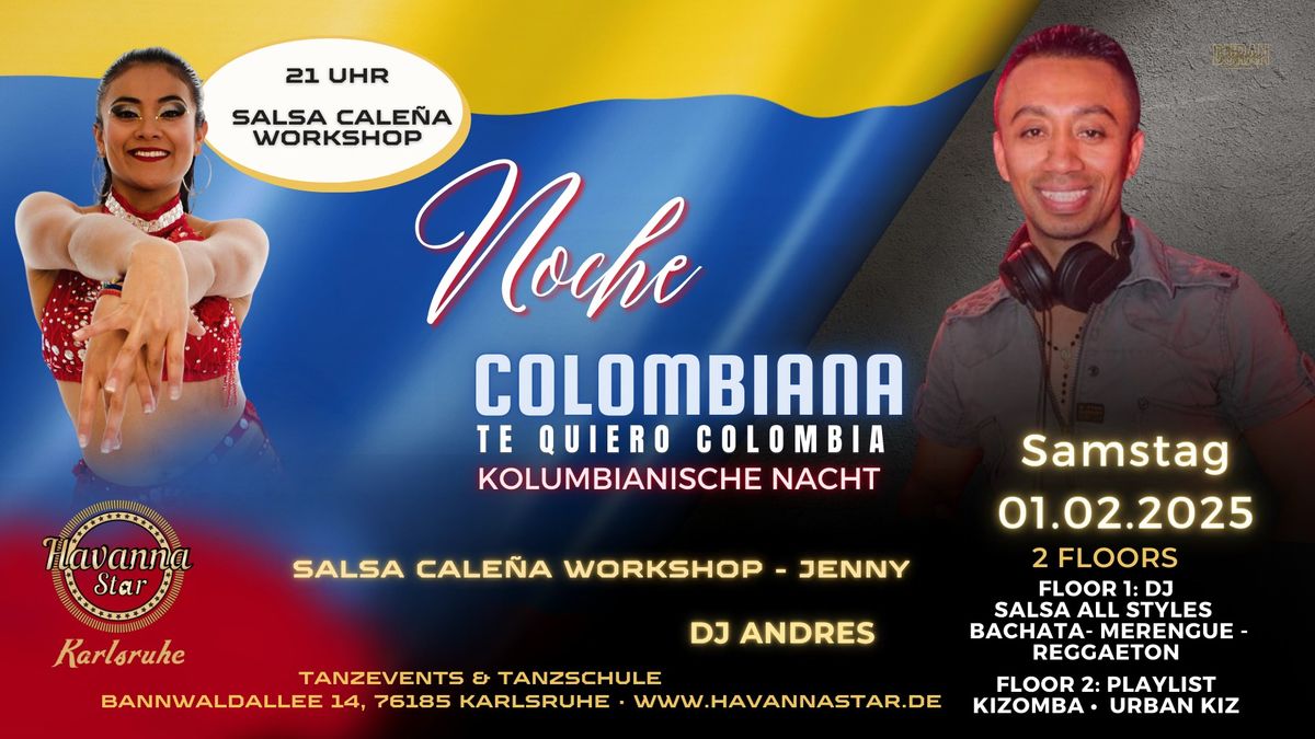 Noche Colombiana-mit Salsa Workshop\u2b50\ufe0f mit Kizombaraum\u2b50\ufe0f