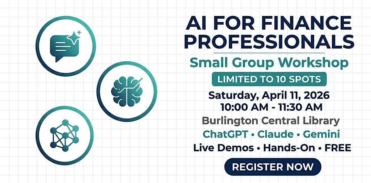AI for Finance Professionals - Exclusive Workshop (Only 10 Spots), 2331 ...