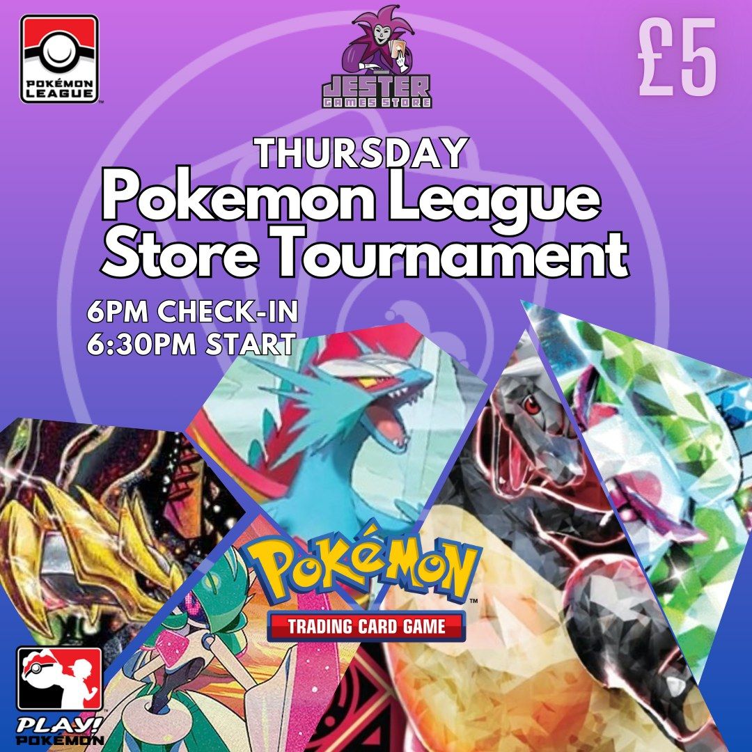 Join us for our weekly Pok\u00e9mon League Sanctioned event,   check in is at 6:00pm start at 6:30pm shar