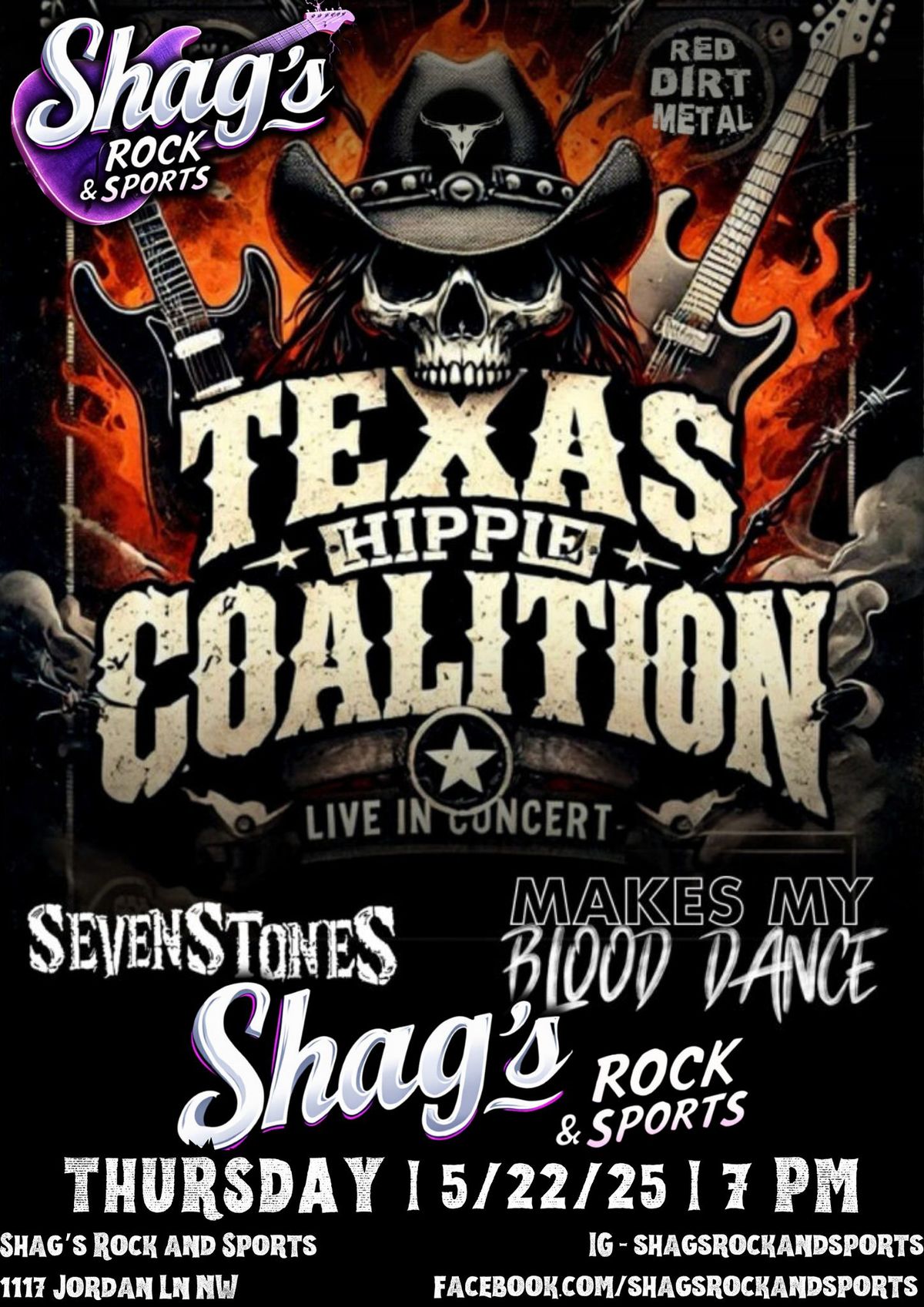 Texas Hippie Coalition w\/Seven Stones and Makes My Blood Dance