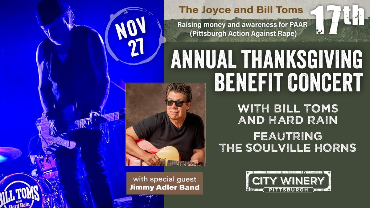 Joyce & Bill Toms 17th Annual Thanksgiving Eve Benefit Concert Benefiting PAAR