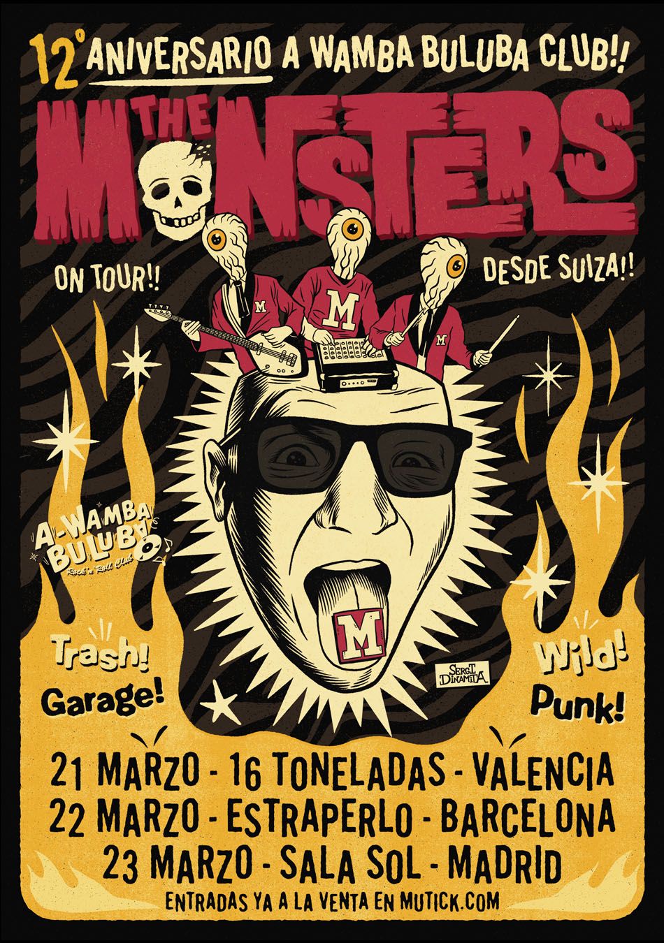 12 ANIVERSARIO A WAMBA BULUBA CLUB con THE MONSTERS en SALA SOL