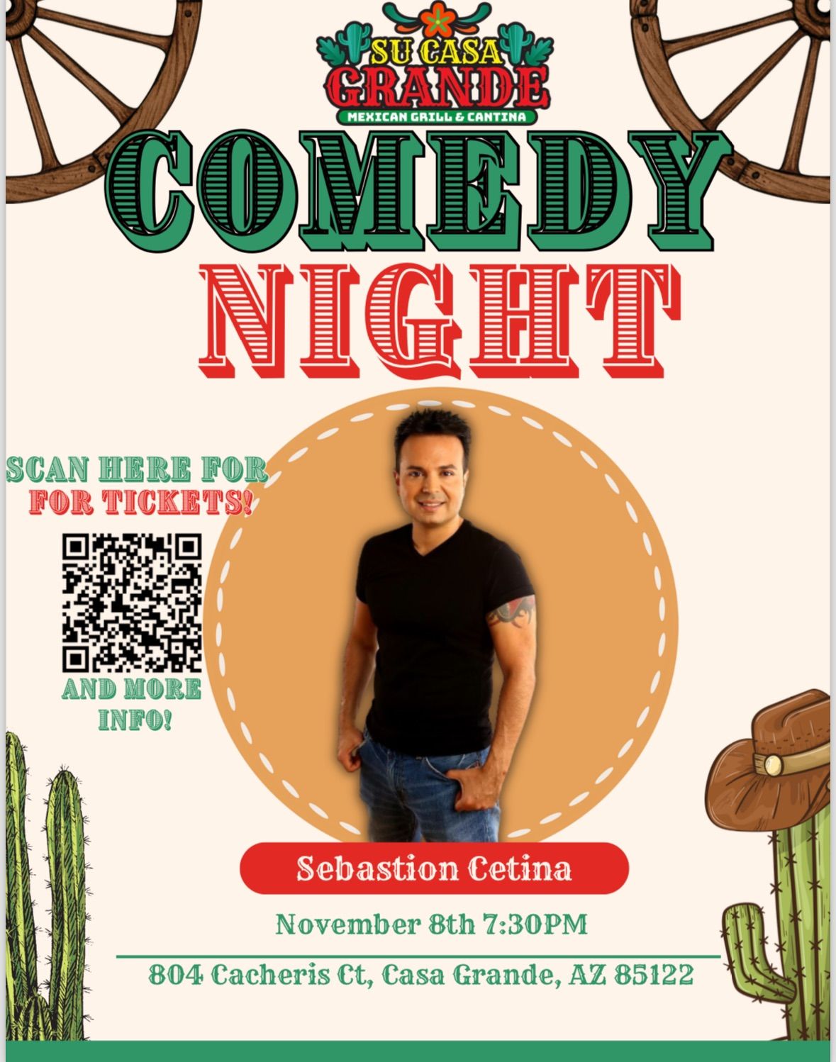 Comedy Night Main Event Sebastian Cetina 