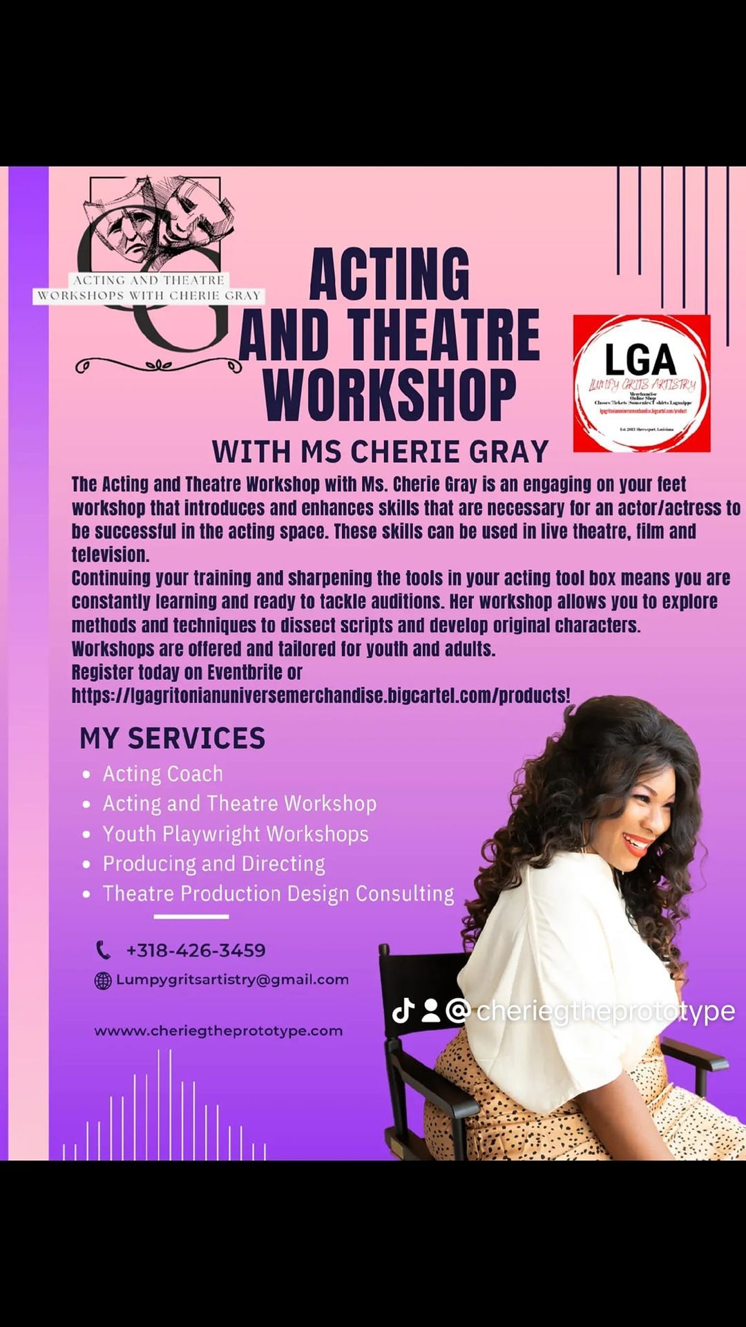 Youth-Summer Series Acting and Theatre Workshop with Ms Cherie Gray 