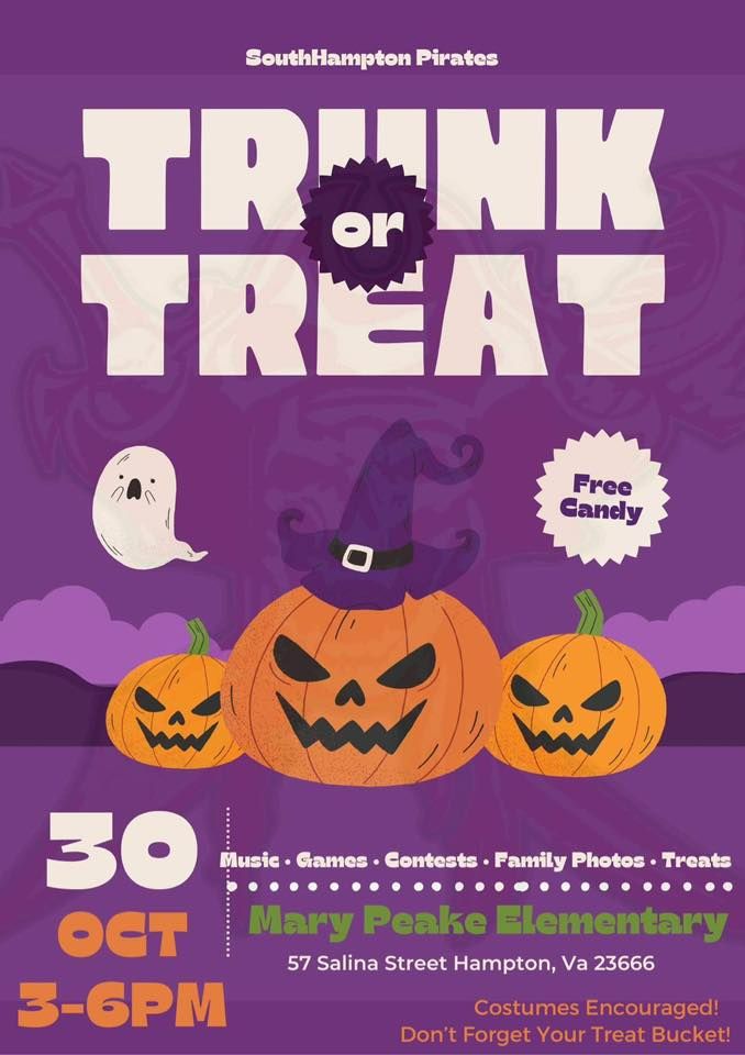 SHA Trunk-Or-Treat ?, 57 Salina St, Hampton, VA 23669-2551, United ...